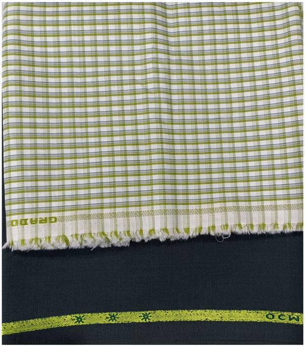 OCM Pure Cotton Checkered Shirt & Trouser Fabric