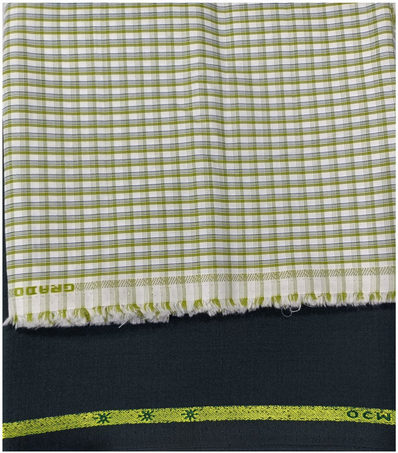 OCM Pure Cotton Checkered Shirt & Trouser Fabric