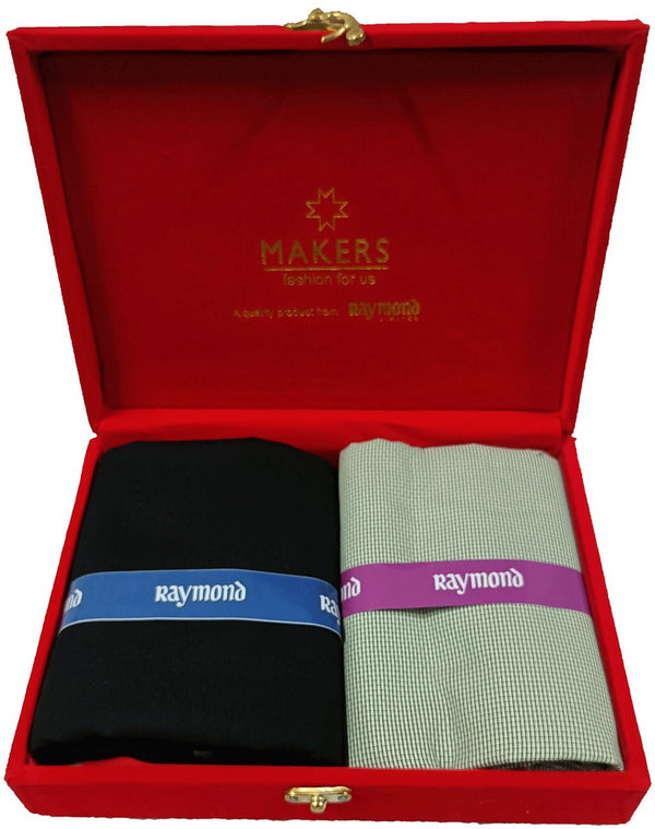 Raymond Cotton Blend Self Design Shirt & Trouser Fabric