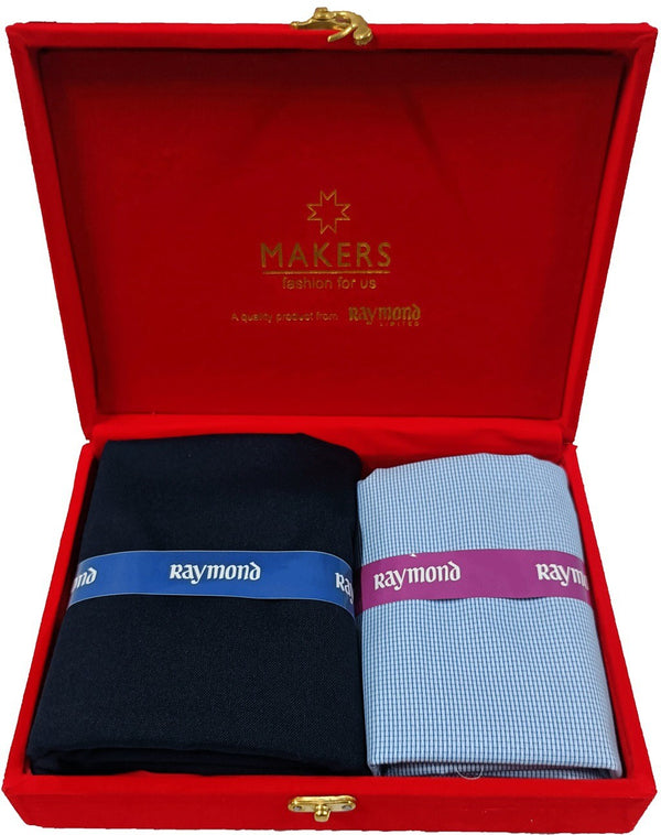 Raymond Cotton Blend Self Design Shirt & Trouser Fabric