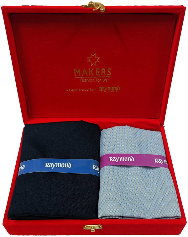 Raymond Cotton Blend Self Design Shirt & Trouser Fabric