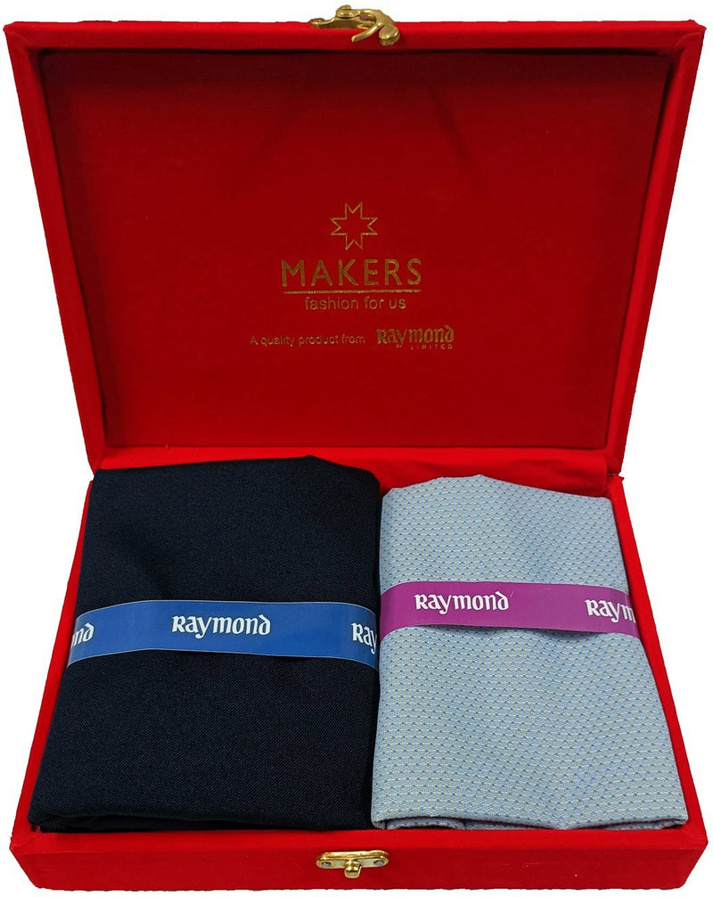 Raymond Cotton Blend Self Design Shirt & Trouser Fabric