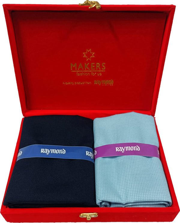 Raymond Cotton Blend Self Design Shirt & Trouser Fabric