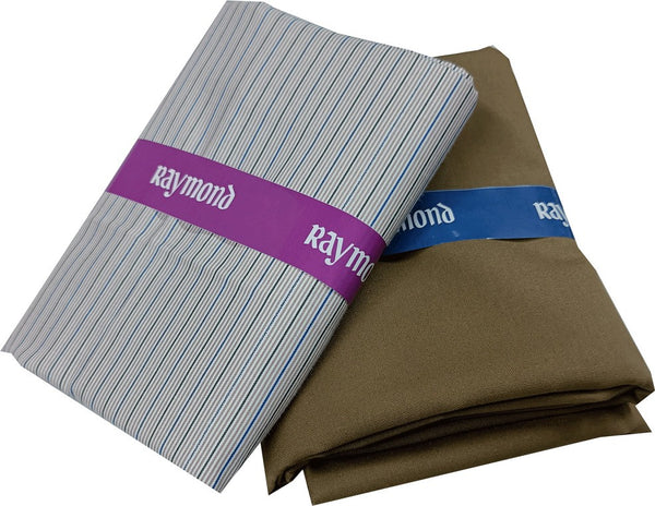 Raymond Cotton Blend Self Design Shirt & Trouser Fabric