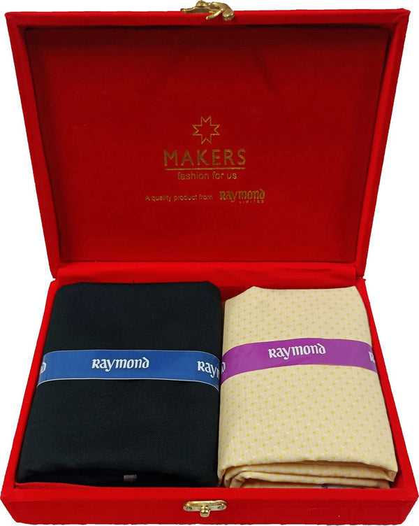 Raymond Cotton Blend Self Design Shirt & Trouser Fabric