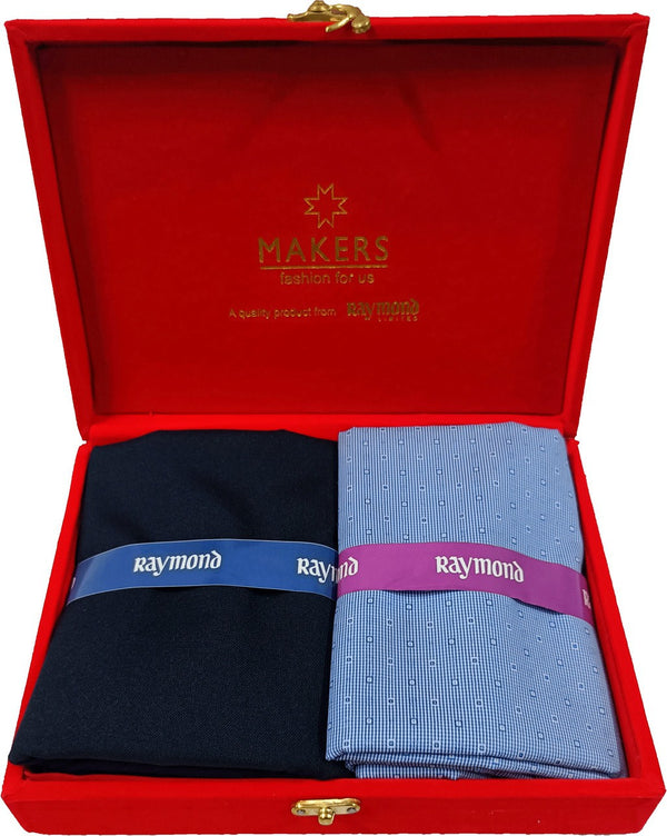 Raymond Cotton Blend Self Design Shirt & Trouser Fabric