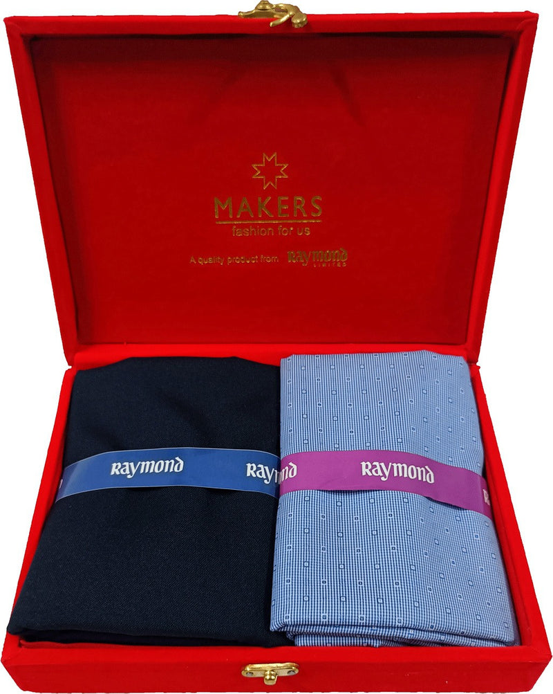 Raymond Cotton Blend Self Design Shirt & Trouser Fabric