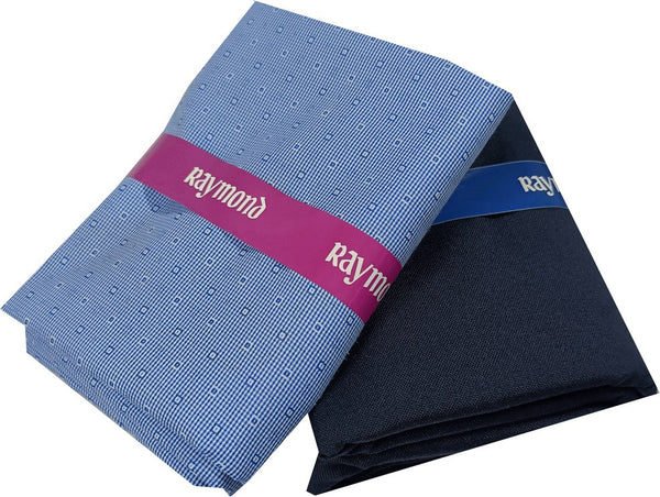 Raymond Cotton Blend Self Design Shirt & Trouser Fabric