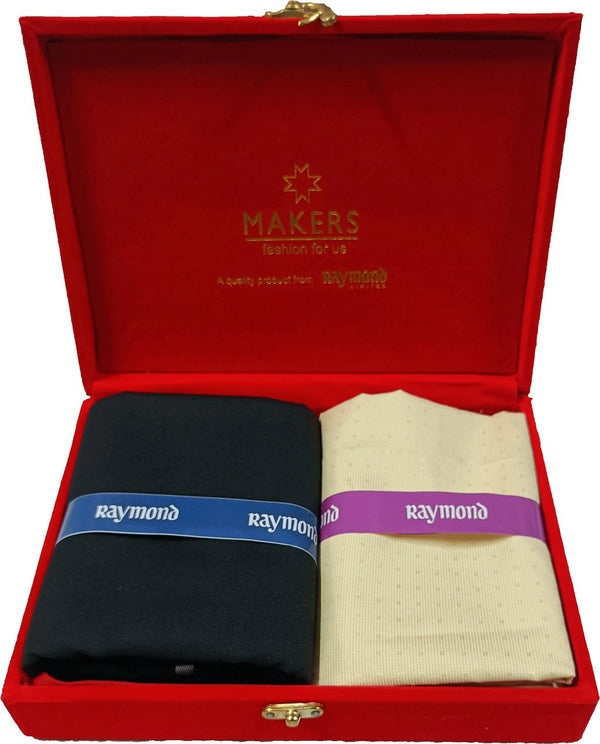 Raymond Cotton Blend Self Design Shirt & Trouser Fabric