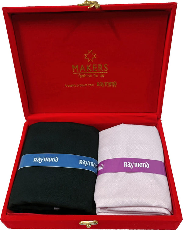 Raymond Cotton Blend Self Design Shirt & Trouser Fabric