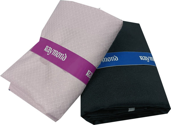 Raymond Cotton Blend Self Design Shirt & Trouser Fabric