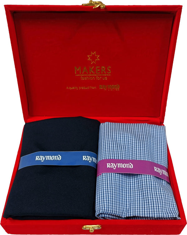 Raymond Cotton Blend Self Design Shirt & Trouser Fabric