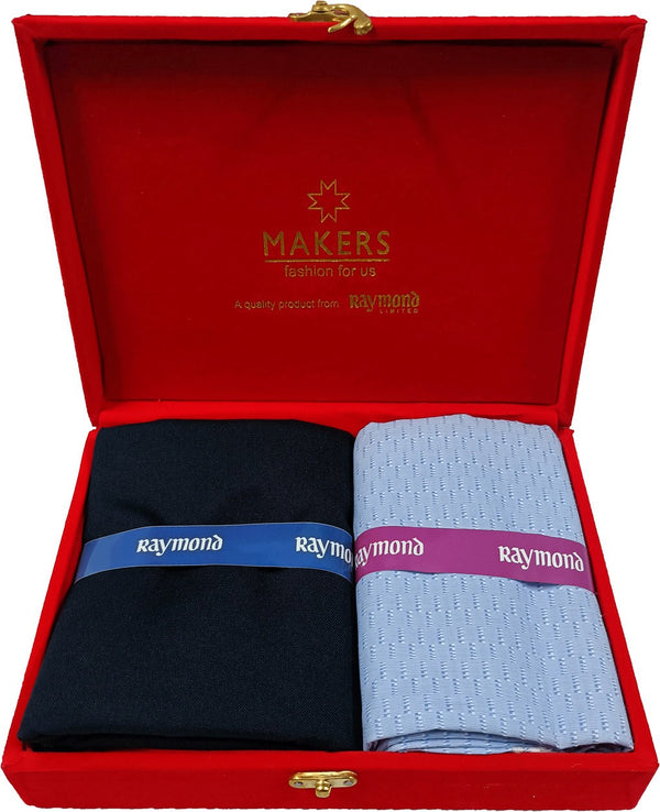 Raymond Cotton Blend Self Design Shirt & Trouser Fabric