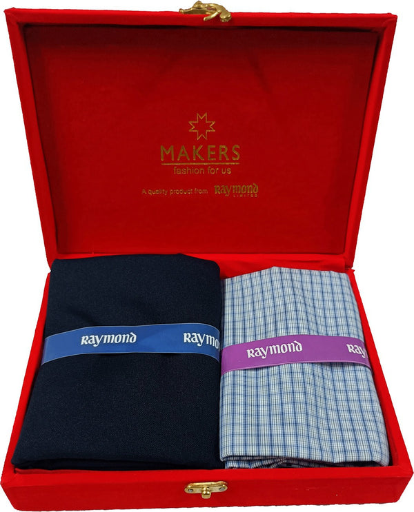 Raymond Cotton Blend Self Design Shirt & Trouser Fabric