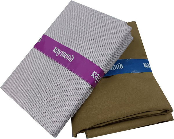 Raymond Cotton Blend Self Design Shirt & Trouser Fabric