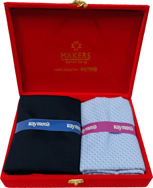 Raymond Cotton Blend Self Design Shirt & Trouser Fabric