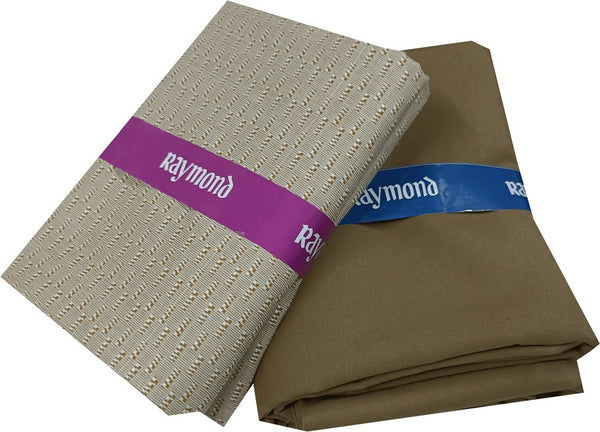 Raymond Cotton Blend Self Design Shirt & Trouser Fabric