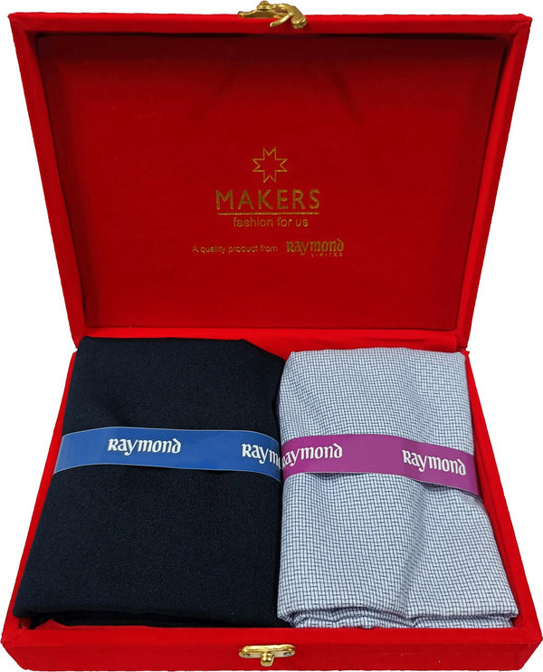 Raymond Cotton Blend Self Design Shirt & Trouser Fabric