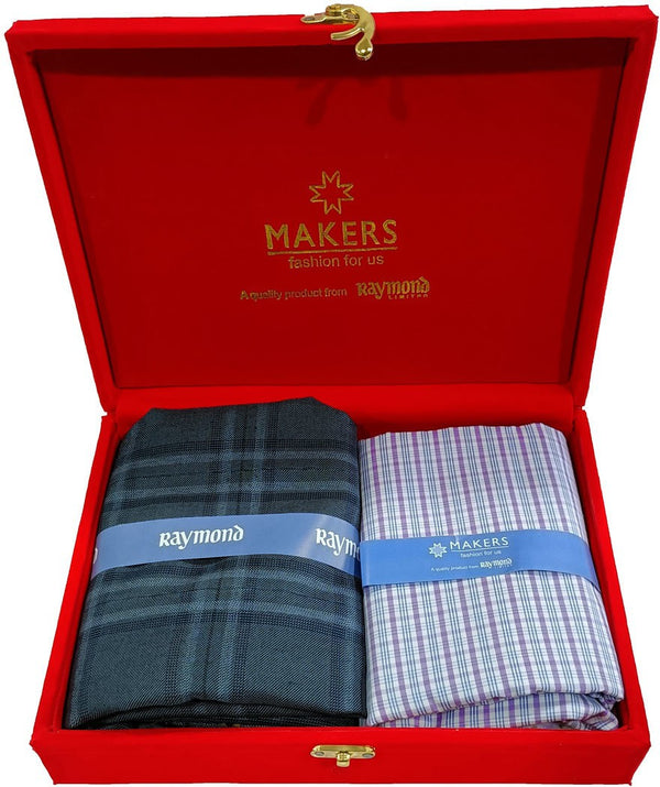 Raymond Cotton Blend Checkered Shirt & Trouser Fabric