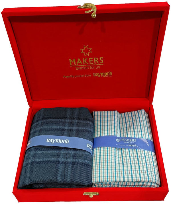 Raymond Cotton Blend Checkered Shirt & Trouser Fabric
