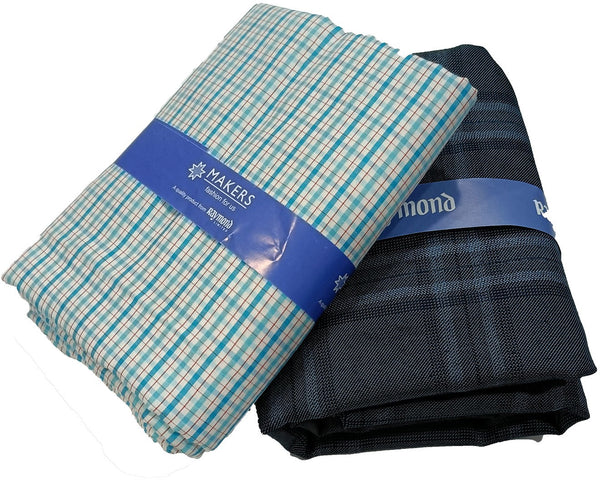 Raymond Cotton Blend Checkered Shirt & Trouser Fabric