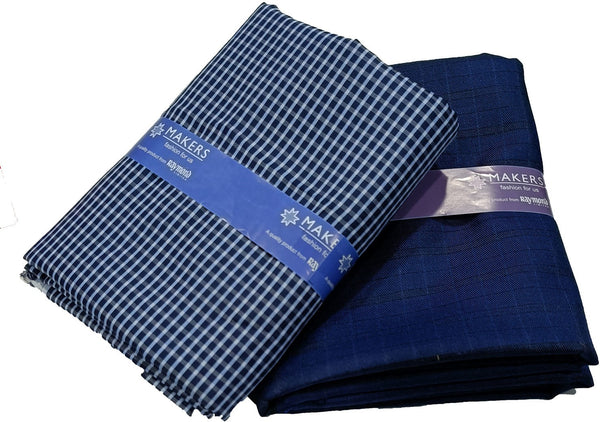 Raymond Cotton Blend Checkered Shirt & Trouser Fabric