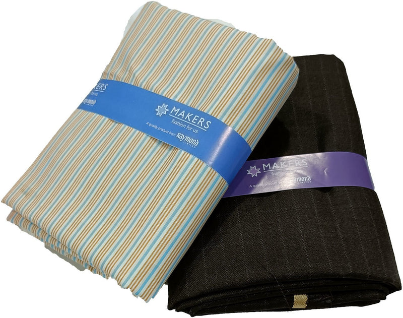 Raymond Cotton Blend Checkered Shirt & Trouser Fabric