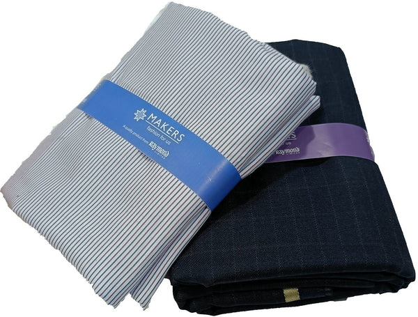 Raymond Cotton Blend Checkered Shirt & Trouser Fabric