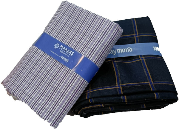 Raymond Cotton Blend Checkered Shirt & Trouser Fabric