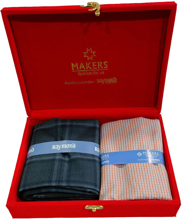 Raymond Cotton Blend Checkered Shirt & Trouser Fabric