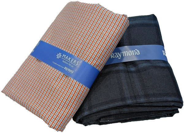 Raymond Cotton Blend Checkered Shirt & Trouser Fabric