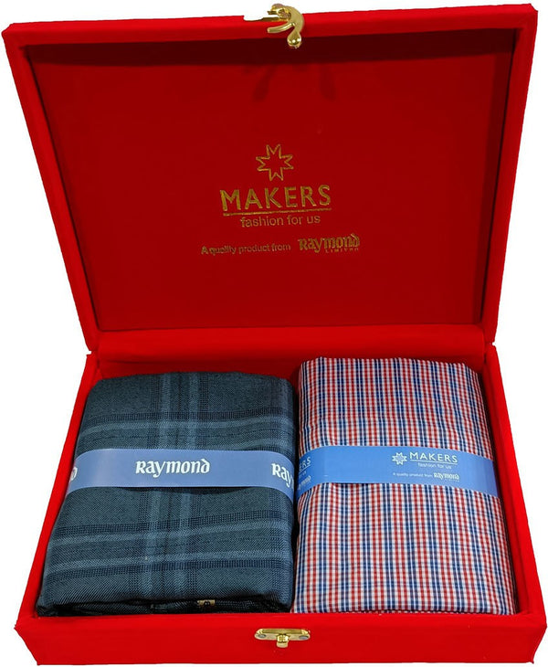 Raymond Cotton Blend Checkered Shirt & Trouser Fabric