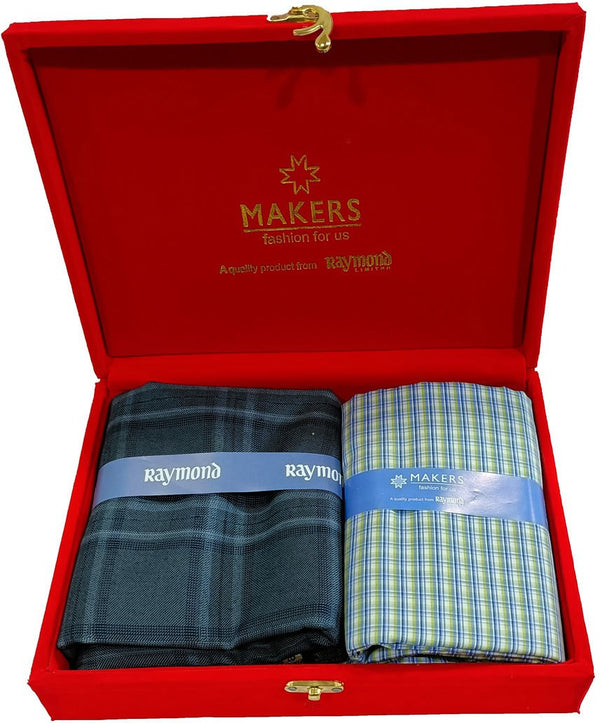 Raymond Cotton Blend Checkered Shirt & Trouser Fabric