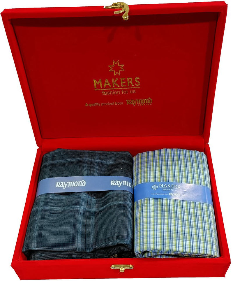 Raymond Cotton Blend Checkered Shirt & Trouser Fabric