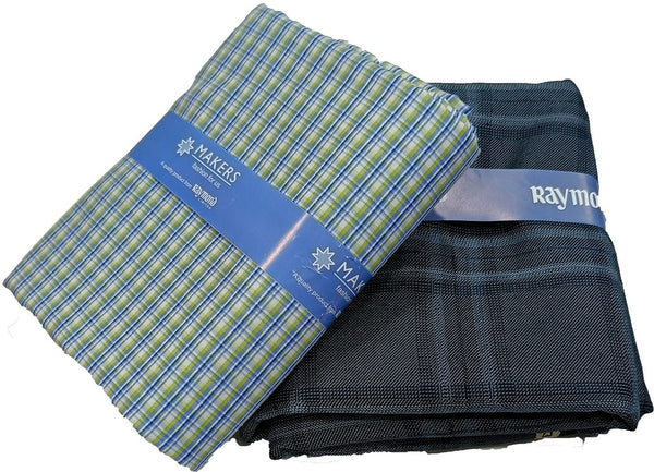 Raymond Cotton Blend Checkered Shirt & Trouser Fabric