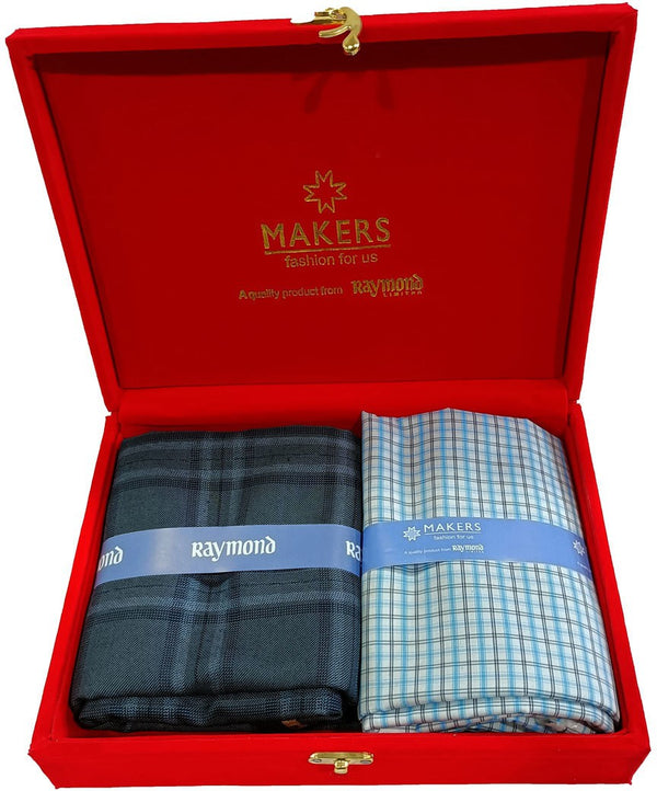 Raymond Cotton Blend Checkered Shirt & Trouser Fabric