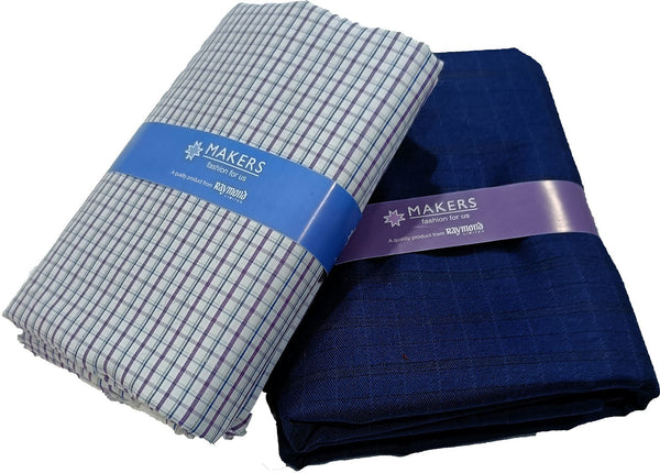 Raymond Cotton Blend Checkered Shirt & Trouser Fabric