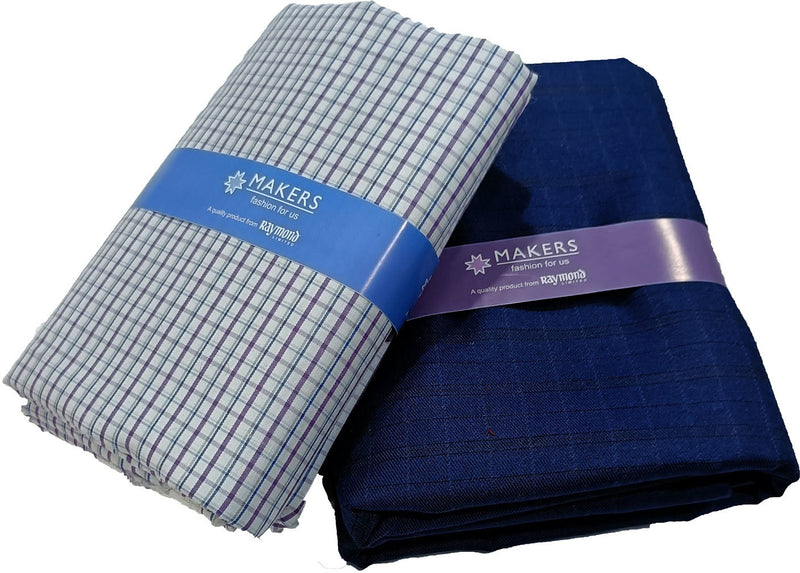 Raymond Cotton Blend Checkered Shirt & Trouser Fabric