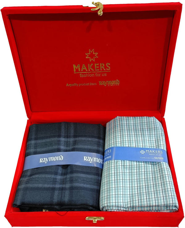 Raymond Cotton Blend Checkered Shirt & Trouser Fabric