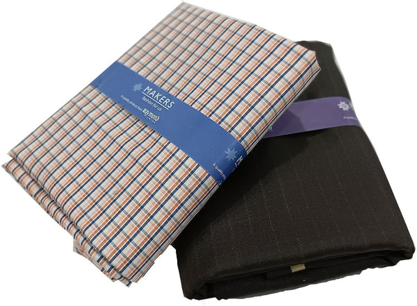 Raymond Cotton Blend Checkered Shirt & Trouser Fabric