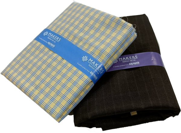 Raymond Cotton Blend Checkered Shirt & Trouser Fabric