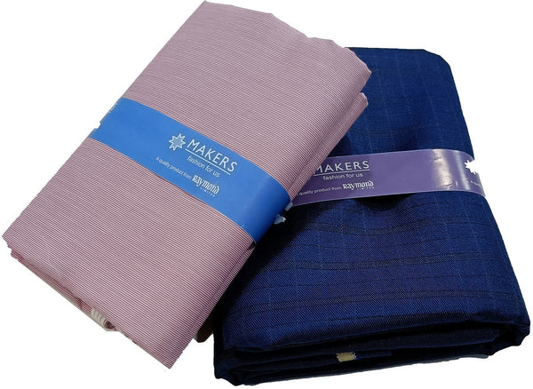 Raymond Cotton Blend Checkered Shirt & Trouser Fabric