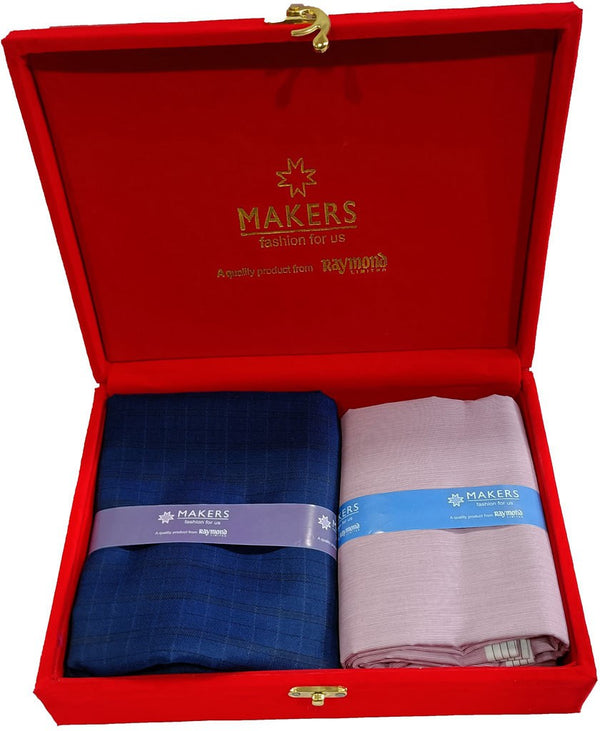 Raymond Cotton Blend Checkered Shirt & Trouser Fabric