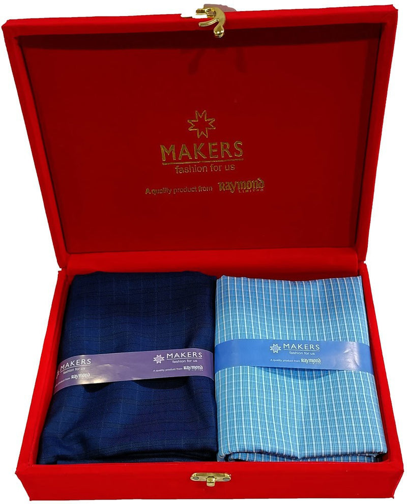 Raymond Cotton Blend Checkered Shirt & Trouser Fabric