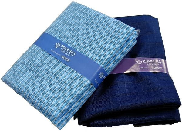 Raymond Cotton Blend Checkered Shirt & Trouser Fabric