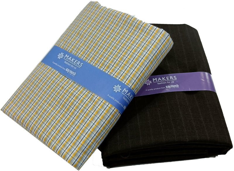 Raymond Cotton Blend Checkered Shirt & Trouser Fabric