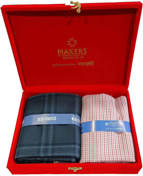 Raymond Cotton Blend Checkered Shirt & Trouser Fabric