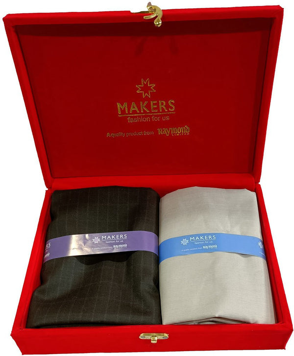 Raymond Cotton Blend Checkered Shirt & Trouser Fabric