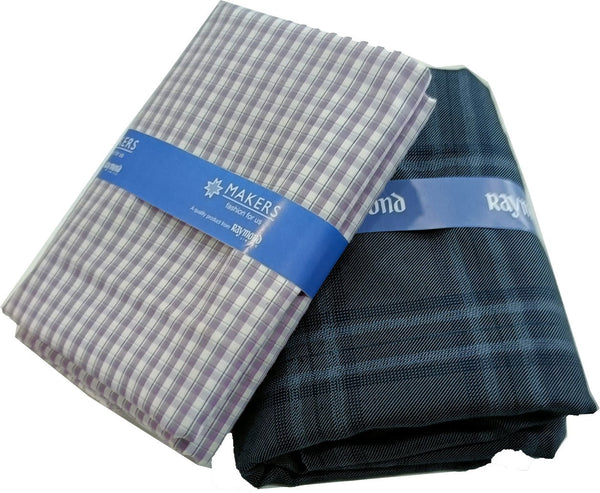 Raymond Cotton Blend Checkered Shirt & Trouser Fabric
