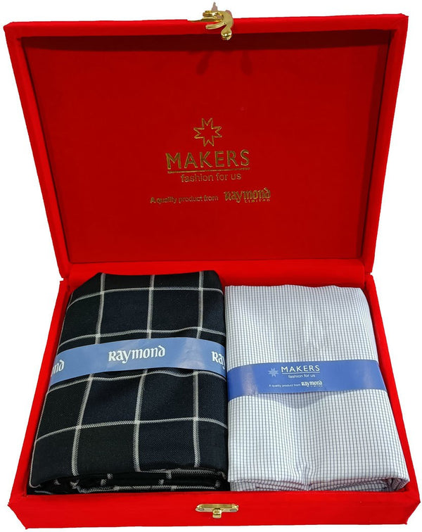 Raymond Cotton Blend Checkered Shirt & Trouser Fabric